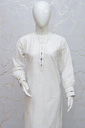 Nafasat Solid Hand Embroidered Cotton Stitched 2 Piece