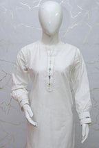 Nafasat Solid Hand Embroidered Cotton Stitched 2 Piece