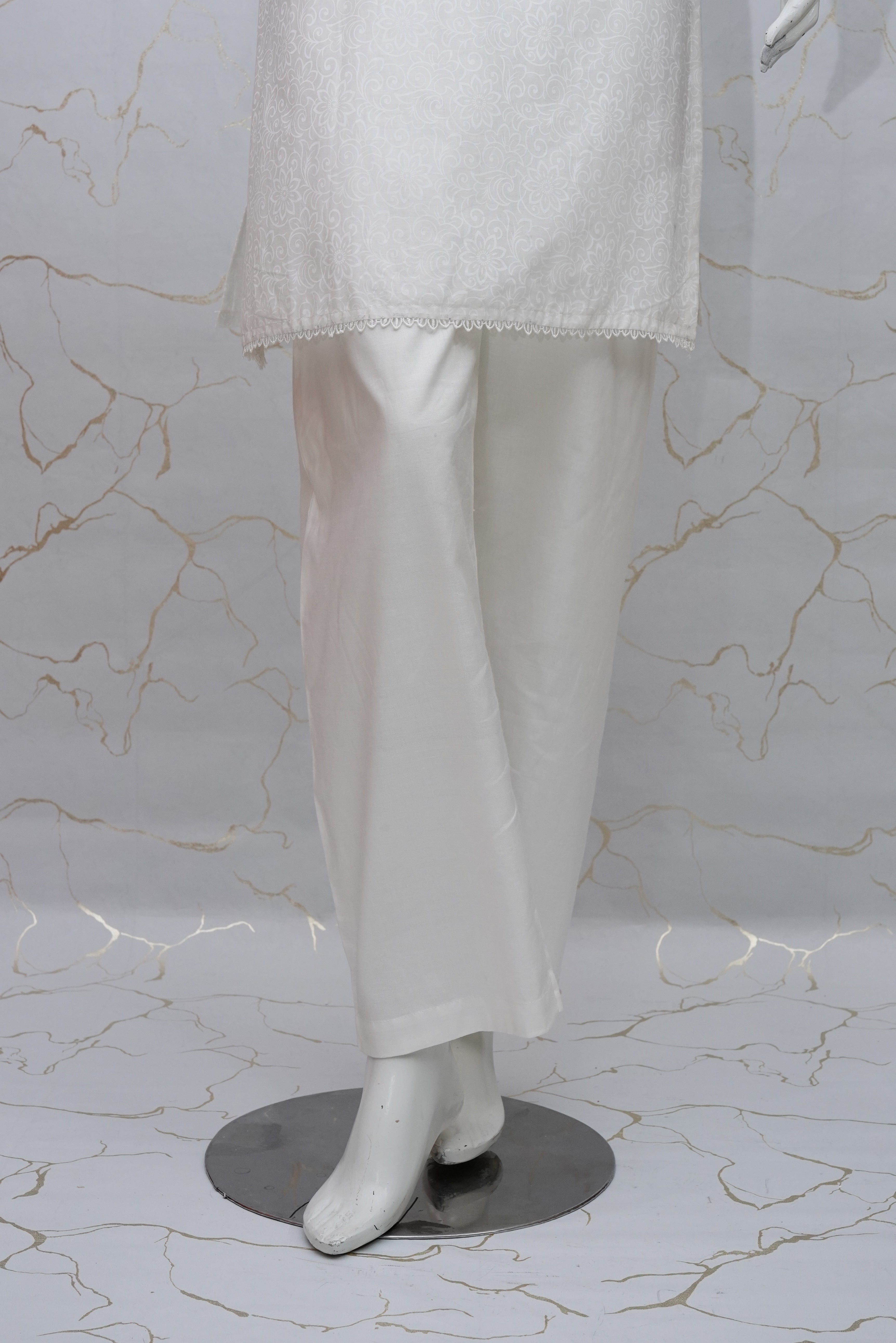 Nafasat Solid Hand Embroidered Cotton Stitched 2 Piece